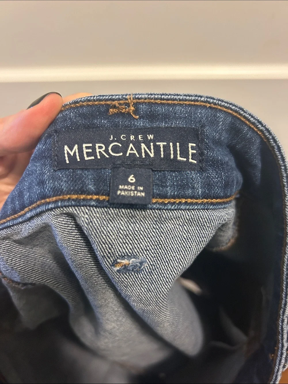 J. Crew Classic Blue Denim Button-Front Mini Skirt - 6, NWOT